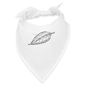 Blatt - Bandana - Weiß - Vorne