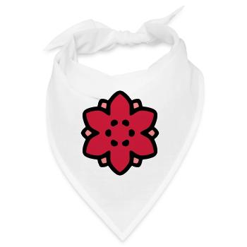 Blüte Blossom floraison Bunte Blume - Bandana - Weiß - Vorne