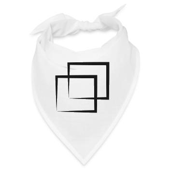 Viereck Geometrie Muster - Bandana - Weiß - Vorne