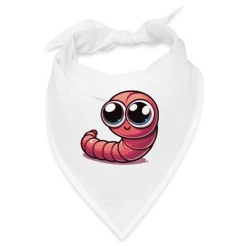 Kleiner Wurm - Bandana - Weiß - Vorne