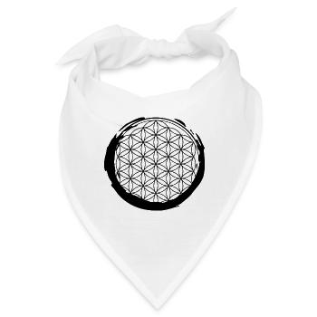 Blume des Lebens - Bandana - Weiß - Vorne