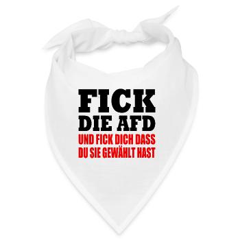 fick die afd - Bandana - Weiß - Vorne