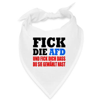 fick die afd - Bandana - Weiß - Vorne