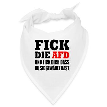 Fuck afd - Bandana - Weiß - Vorne