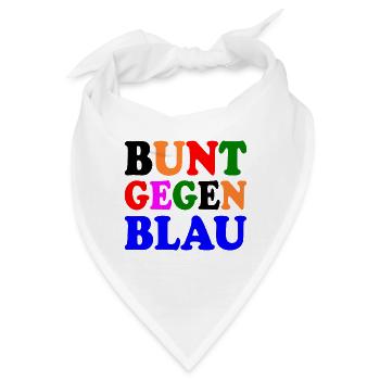 Bunt gegen rechts - afd - Bandana - Weiß - Vorne
