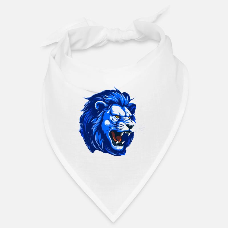 Lion Head Blue Lion Head Bandana