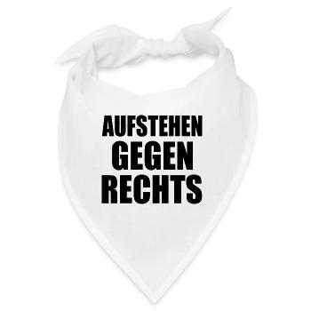 Aufstehen gegen rechts - Bandana - Weiß - Vorne