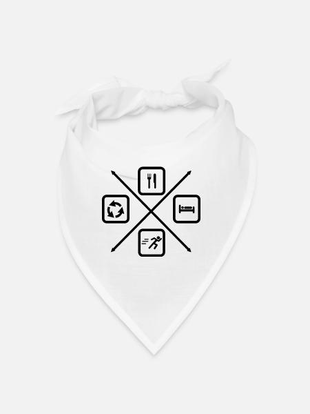 Le cycle de vie d’un coureur,Course à pied - Bandana - blanc - Devant