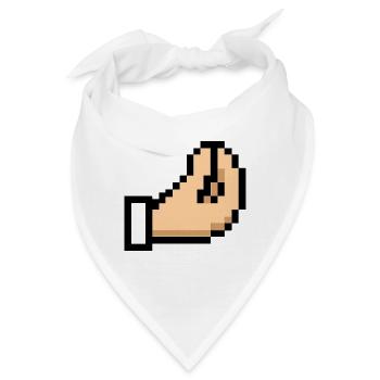 Pixel Hand Cursor Design Italia - Bandana - Weiß - Vorne
