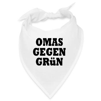 Omas gegen grün - Bandana - Weiß - Vorne