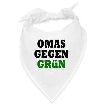 Omas gegen grün - Bandana - Weiß - Vorne