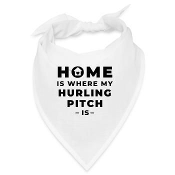Zuhause ist, wo mein Hurling Pitch ist - Bandana - Weiß - Vorne