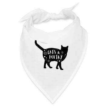 Katzen & Poesie - Bandana - Weiß - Vorne