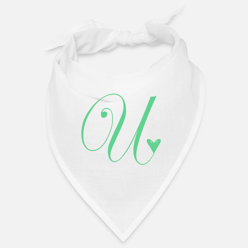 Monogramme U Cœur Vigne Bandana