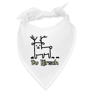du hirsch - Bandana - Weiß - Vorne