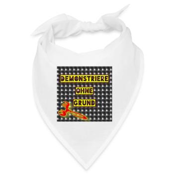 Demonstriere ohne Grund - Abbild - 2023 - Bandana - Weiß - Vorne