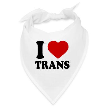 I love trans - Bandana - Weiß - Vorne