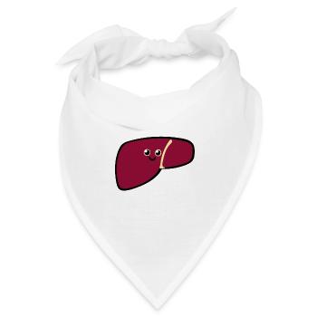 Leber - Bandana - Weiß - Vorne