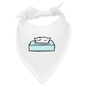 Kosmetik - Zeichnung - Bandana - Weiß - Vorne
