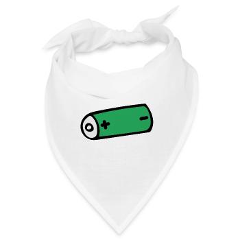 Batterie - Bandana - Weiß - Vorne