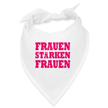 frauen stärken frauen - Bandana - Weiß - Vorne
