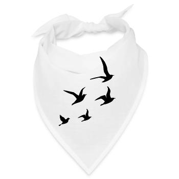 Flying Swallows - Bandana - Weiß - Vorne
