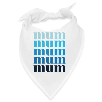 mum blau - Bandana - Weiß - Vorne