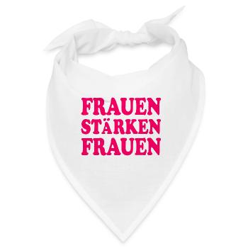 frauen stärken frauen - Bandana - Weiß - Vorne