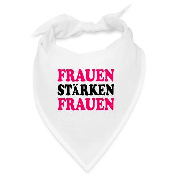 frauen stärken frauen - Bandana - Weiß - Vorne