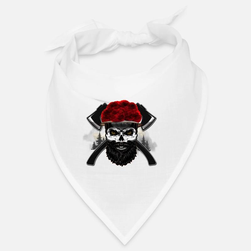Black Forest Ax Tobera Skull - Bandana - white