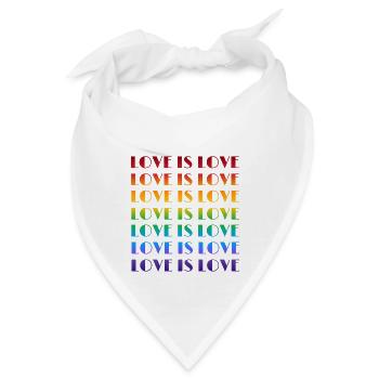 Love is Love - Bandana - Weiß - Vorne