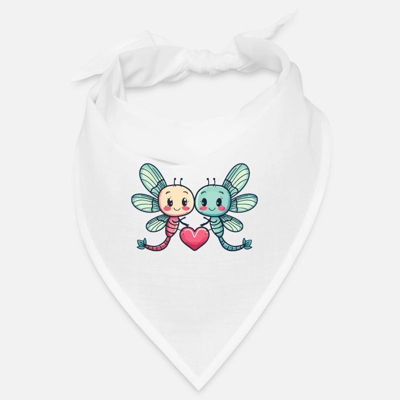 Libellule Couple Amour Saint Valentin Bandana