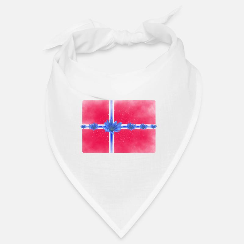 Norway Flag Flowers St. John's Day Bandana