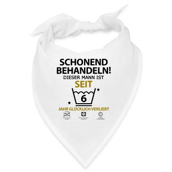 6 Sechs jahre jährige Beziehung Mann Freund - Bandana - Weiß - Vorne