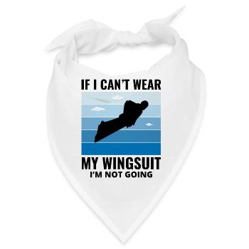 Wingsuit fliegen Base Jumping Fallschirmspringen Wingsuiting - Bandana - Weiß - Vorne