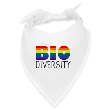 LGBT Biodiversität Gay Pride Liebe ist Liebe LGBTQ - Bandana - Weiß - Vorne