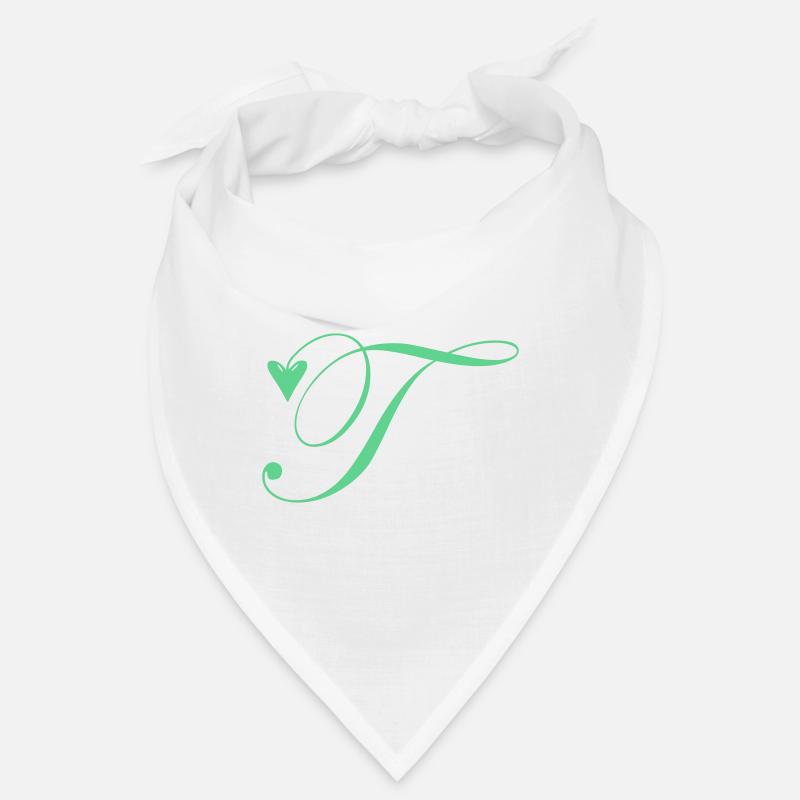 Monogramm T Herz Ranke Bandana