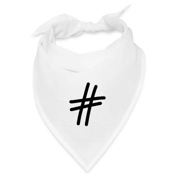 Hashtag - Bandana - Weiß - Vorne