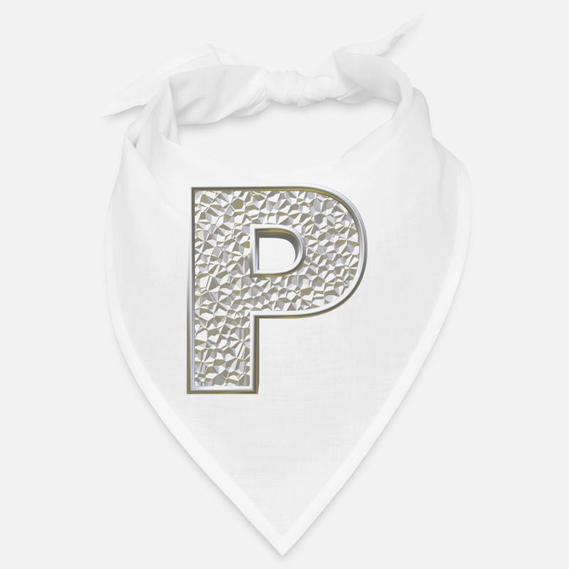 P, letter, letter P, initial, initial P, monogram, Bandana