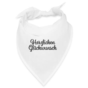 Herzlichen Glückwunsch Glückwünsche Geburtstag - Bandana - Weiß - Vorne