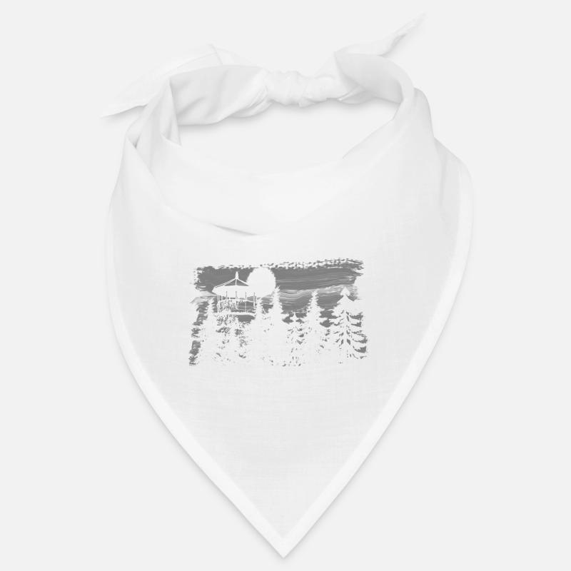 Fichtelgebirge Pinselstrich Waldstein - Bandana - Weiß