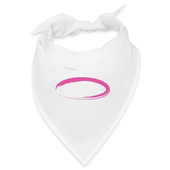 Oval Kreis - Bandana - Weiß - Vorne