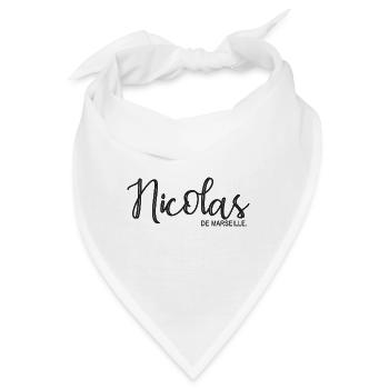 Nicolas de Marseille Geschenk T Shirt Nicolas - Bandana - Weiß - Vorne