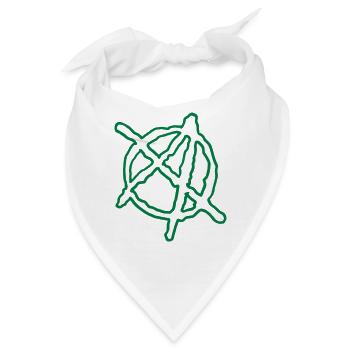 Anarchie Umriss Handgezeichnet - Bandana - Weiß - Vorne