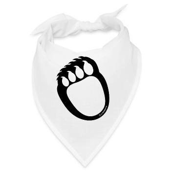 Bärentatze für Dein tierisches Leben - Bandana - Weiß - Vorne
