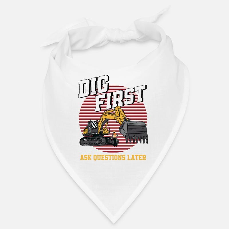 Bagger Bauarbeiter Schweres Gerät Geschenk Bandana