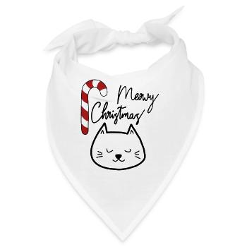 Meowy Christmas - Bandana - Weiß - Vorne