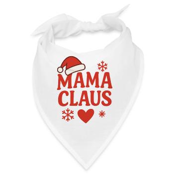 Mama Claus Weihnachtsdesign - Bandana - Weiß - Vorne