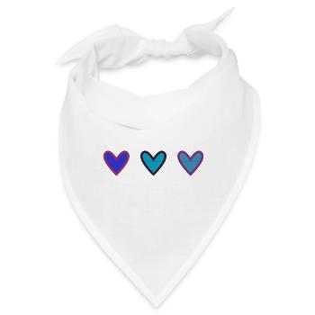 HERZ. HERZ. VALENTINSTAG. LIEBE. LIEBE. HERZ - Bandana - Weiß - Vorne