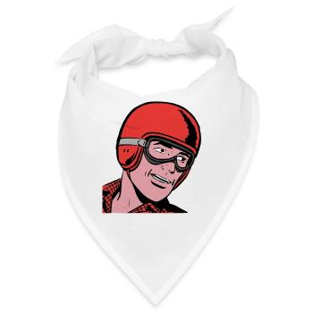 Fahrer - Bandana - Weiß - Vorne
